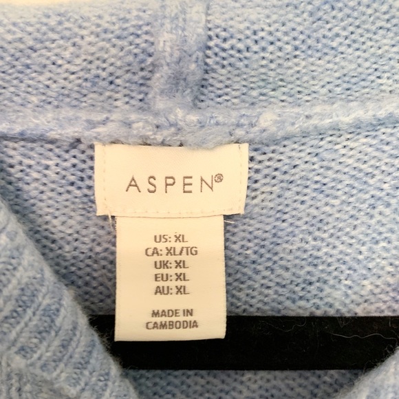 Aspen | Plus Size | Hoodie Sweater | Pale Blue - Picture 3 of 4